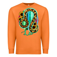 Carrot Leo Zodiac Sign Sunflower Leopard Serape Premium Sweatshirt - RanaPortraitStore