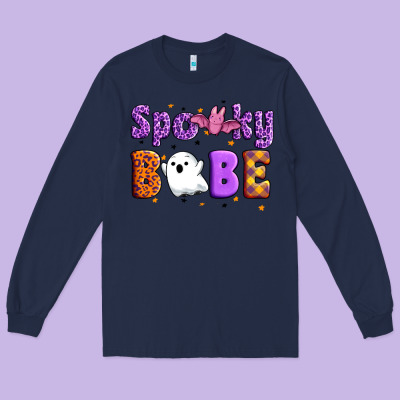Spooky Babe Long Sleeve Tee Designed By Artiststas