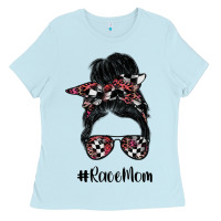 Baby Blue race mom Ladies Tee - SublimationCraftShop