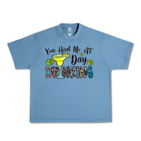 Pebble Blue you had me at day drinkg Urban Heavy Tee - CowhideDigitalArt