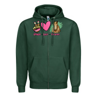 Sports Green peace love horses Zipper Hoodie - RanaPortraitStore