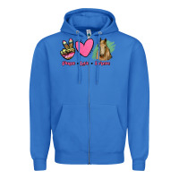 True Royal peace love horses Zipper Hoodie - RanaPortraitStore