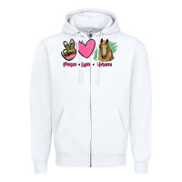 White peace love horses Zipper Hoodie - RanaPortraitStore