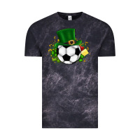 Cloud Black Football Ball Vintage Tee - CowhideDigitalArt
