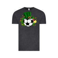 Vintage Black Football Ball Vintage Tee - CowhideDigitalArt