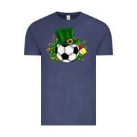 Vintage Denim Football Ball Vintage Tee - CowhideDigitalArt
