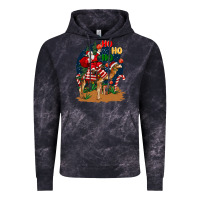 Cloud Black Christmas  camel with Santa Vintage Hoodie - BarkalooDesign