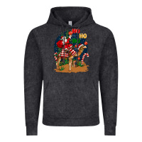Vintage Black Christmas  camel with Santa Vintage Hoodie - BarkalooDesign