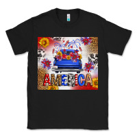 Black Fourth Of July America Truck Classic Tee - FaDigitalArtStudio