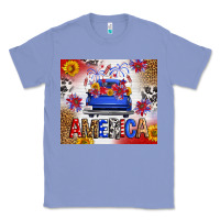 Colony Blue Fourth Of July America Truck Classic Tee - FaDigitalArtStudio