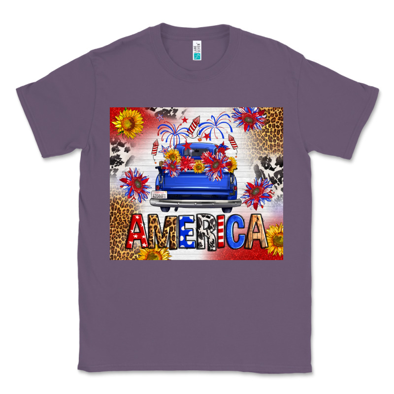 Fourth Of July America Truck Classic Tee by FaDigitalArtStudio | Teevron