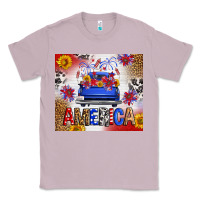 Lilac Fourth Of July America Truck Classic Tee - FaDigitalArtStudio