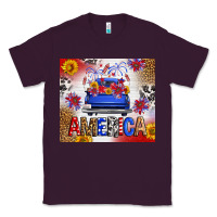 Plum Fourth Of July America Truck Classic Tee - FaDigitalArtStudio