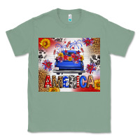 Sage Fourth Of July America Truck Classic Tee - FaDigitalArtStudio