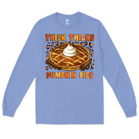 Colony Blue Thick Thighs Pumpkin Pies Long Sleeve Tee - Artiststas