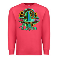 Cardinal Libra Zodiac Sign Sunflower Leopard Serape Premium Sweatshirt - RanaPortraitStore