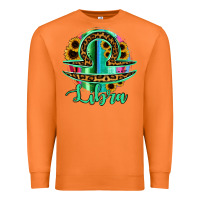 Carrot Libra Zodiac Sign Sunflower Leopard Serape Premium Sweatshirt - RanaPortraitStore
