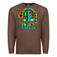 Chestnut Libra Zodiac Sign Sunflower Leopard Serape Premium Sweatshirt - RanaPortraitStore