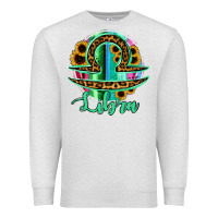 Oatmeal Heather Libra Zodiac Sign Sunflower Leopard Serape Premium Sweatshirt - RanaPortraitStore