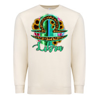 Sandshell Libra Zodiac Sign Sunflower Leopard Serape Premium Sweatshirt - RanaPortraitStore