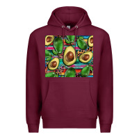 Burgundy avacado Premium Hoodie - BarkalooDesign
