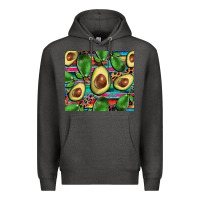 Charcoal Heather avacado Premium Hoodie - BarkalooDesign