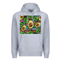 Heather Grey avacado Premium Hoodie - BarkalooDesign