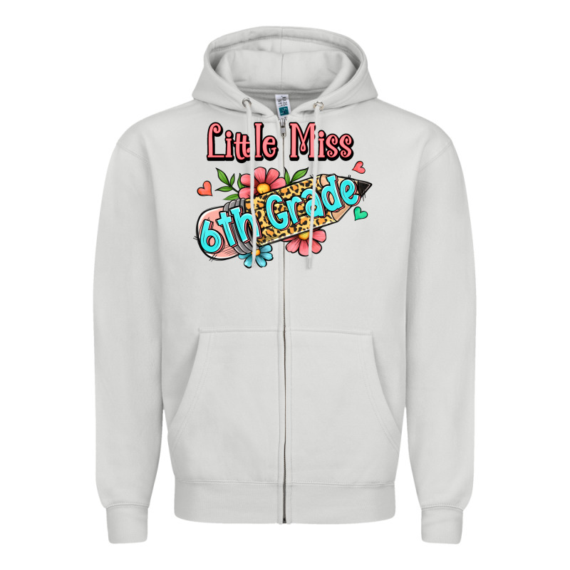 Little Miss Sixth Grade Zipper Hoodie by RanaPortraitStore | Teevron
