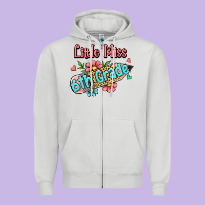 Little Miss Sixth Grade Zipper Hoodie Designed By Ranaportraitstore