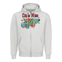 Dove Grey little miss sixth grade Zipper Hoodie - RanaPortraitStore