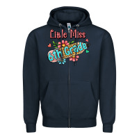 Navy little miss sixth grade Zipper Hoodie - RanaPortraitStore