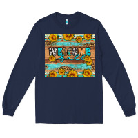 Navy Welcome fall Long Sleeve Tee - Artiststas