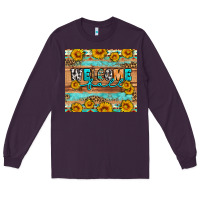 Plum Welcome fall Long Sleeve Tee - Artiststas
