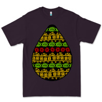 Plum african masks teardrop Premium Tee - BundleAndBundleShop