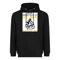 Black Never Underestimate An Old Man With A Mountain Bike Heavyweight Hoodie - Bettercallsaul