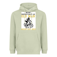 Matcha Never Underestimate An Old Man With A Mountain Bike Heavyweight Hoodie - Bettercallsaul