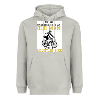 Moon Dust Never Underestimate An Old Man With A Mountain Bike Heavyweight Hoodie - Bettercallsaul