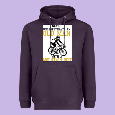 Never Underestimate An Old Man With A Mountain Bike Heavyweight Hoodie Designed By Bettercallsaul