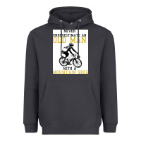 Smoke Never Underestimate An Old Man With A Mountain Bike Heavyweight Hoodie - Bettercallsaul