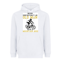 White Never Underestimate An Old Man With A Mountain Bike Heavyweight Hoodie - Bettercallsaul