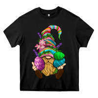 Black Easter Holding Eggs Gnome Heavy Core Tee - BundleAndBundleShop