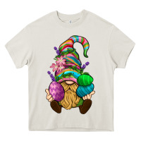 Cream Easter Holding Eggs Gnome Heavy Core Tee - BundleAndBundleShop