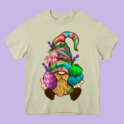 Easter Holding Eggs Gnome Heavy Core Tee Designed By Bundleandbundleshop