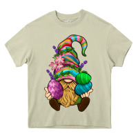 Mossy Easter Holding Eggs Gnome Heavy Core Tee - BundleAndBundleShop