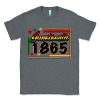 Charcoal Heather Juneteenth 1865 Classic Tee - FaDigitalArtStudio