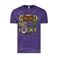Cloud Purple It's a Good Day To Have a Lucky Day Vintage Tee - CowhideDigitalArt