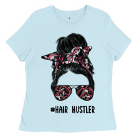 Baby Blue hair hustler Ladies Tee - SublimationCraftShop