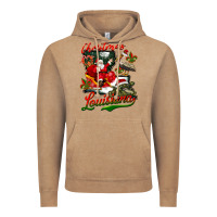 Vintage Coffee louisiana christmas with santa Vintage Hoodie - BarkalooDesign