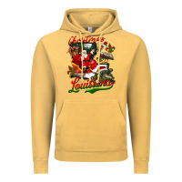 Vintage Mustard louisiana christmas with santa Vintage Hoodie - BarkalooDesign