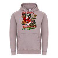 Vintage Zinc louisiana christmas with santa Vintage Hoodie - BarkalooDesign